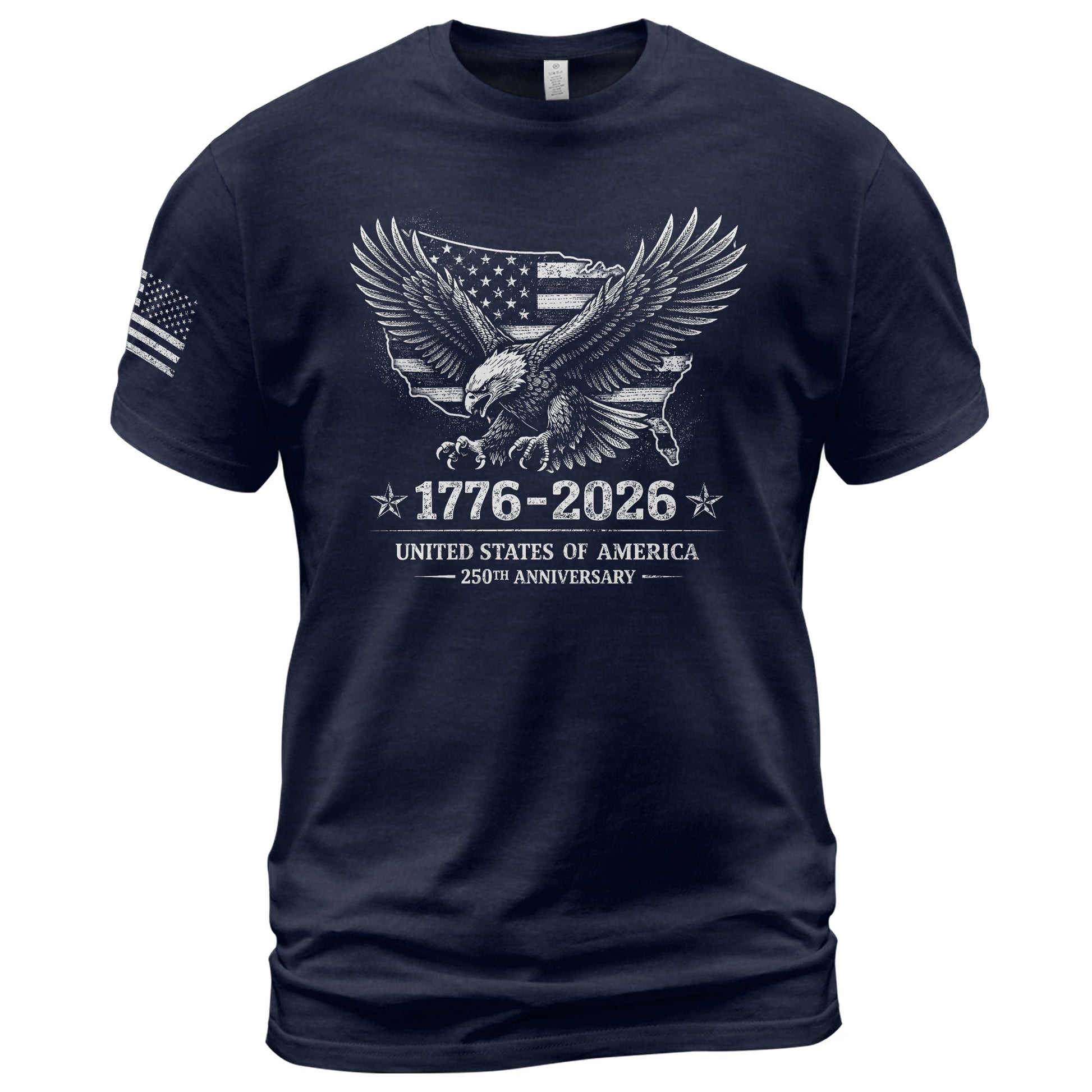 USA 250th Anniversary Shirt 1776-2026 United States of America Patriotic Eagle American Flag - Rust Field Wear