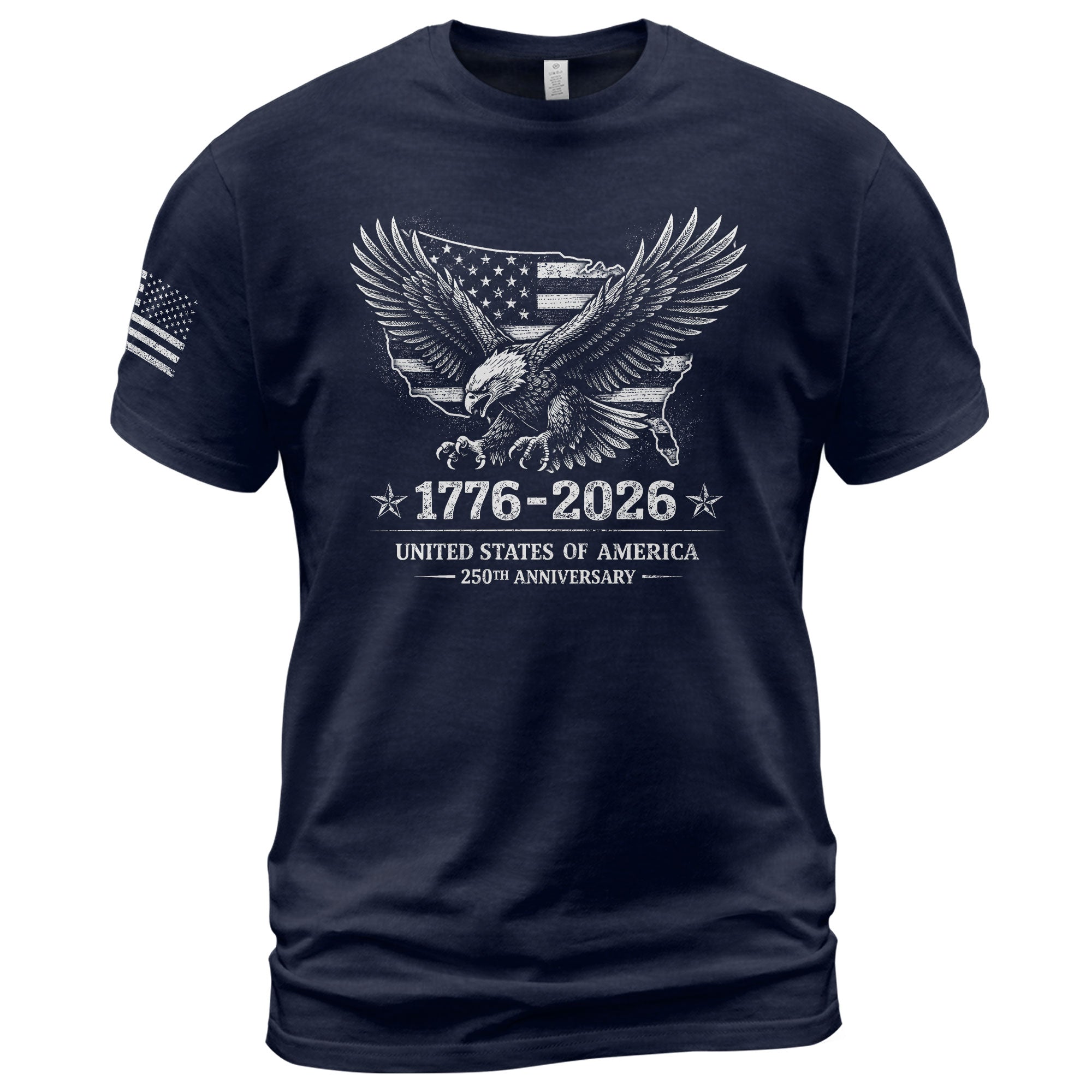 USA 250th Anniversary Shirt 1776-2026 United States of America Patriotic Eagle American Flag - Rust Field Wear
