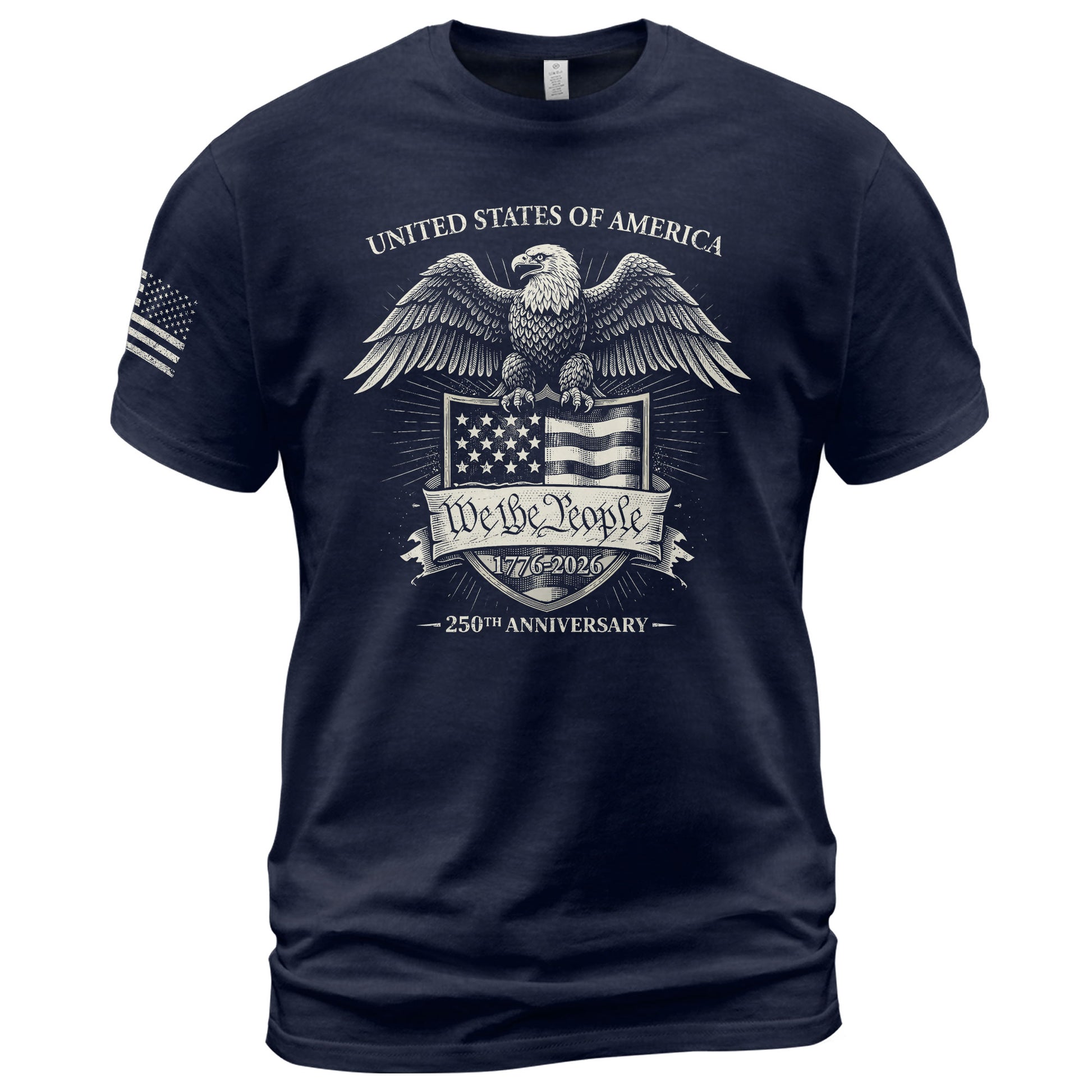 USA 250 Years Freedom Shirt 1776-2026 We The People American Eagle Shield Patriotic - Rust Field Wear