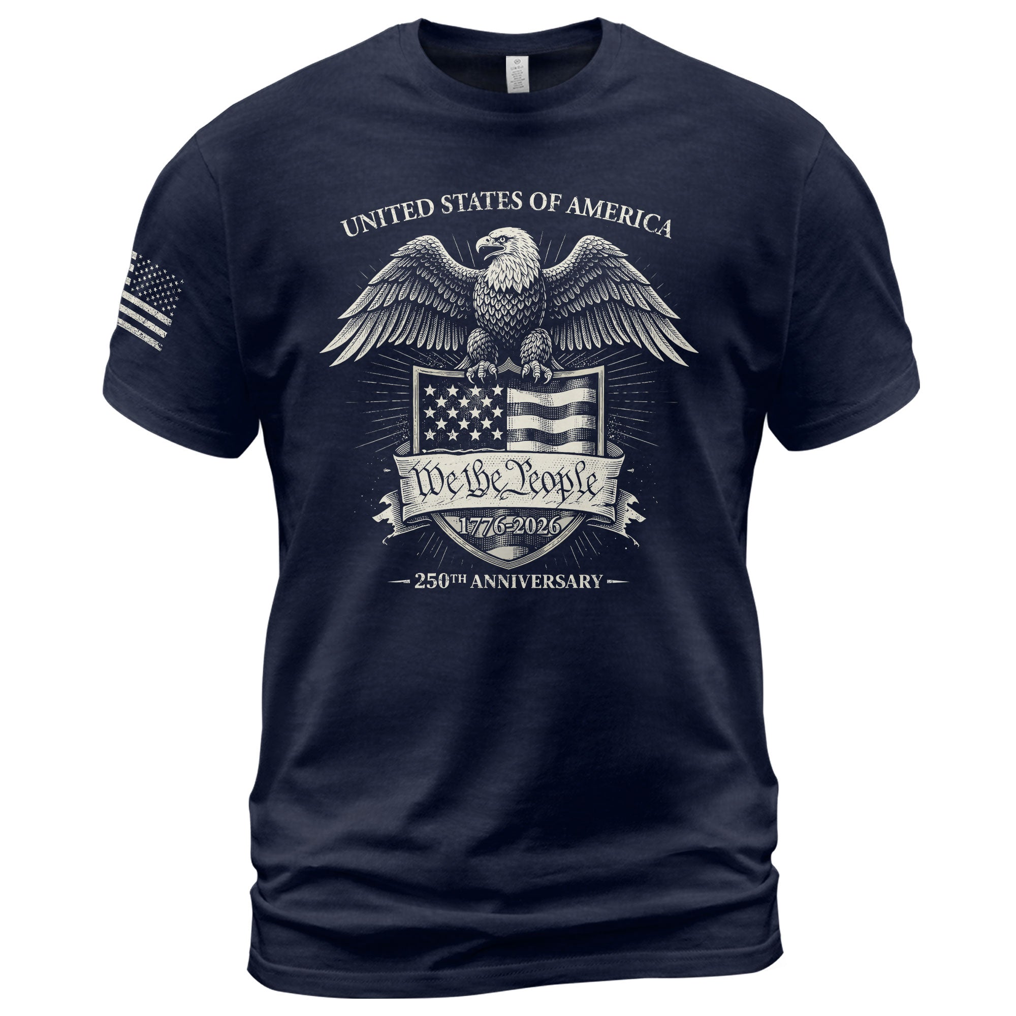 USA 250 Years Freedom Shirt 1776-2026 We The People American Eagle Shield Patriotic - Rust Field Wear