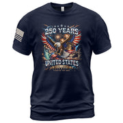 USA 250th Anniversary Shirt - 250th Year American Anniversary Flag Eagle Bootleg Design - Rust Field Wear