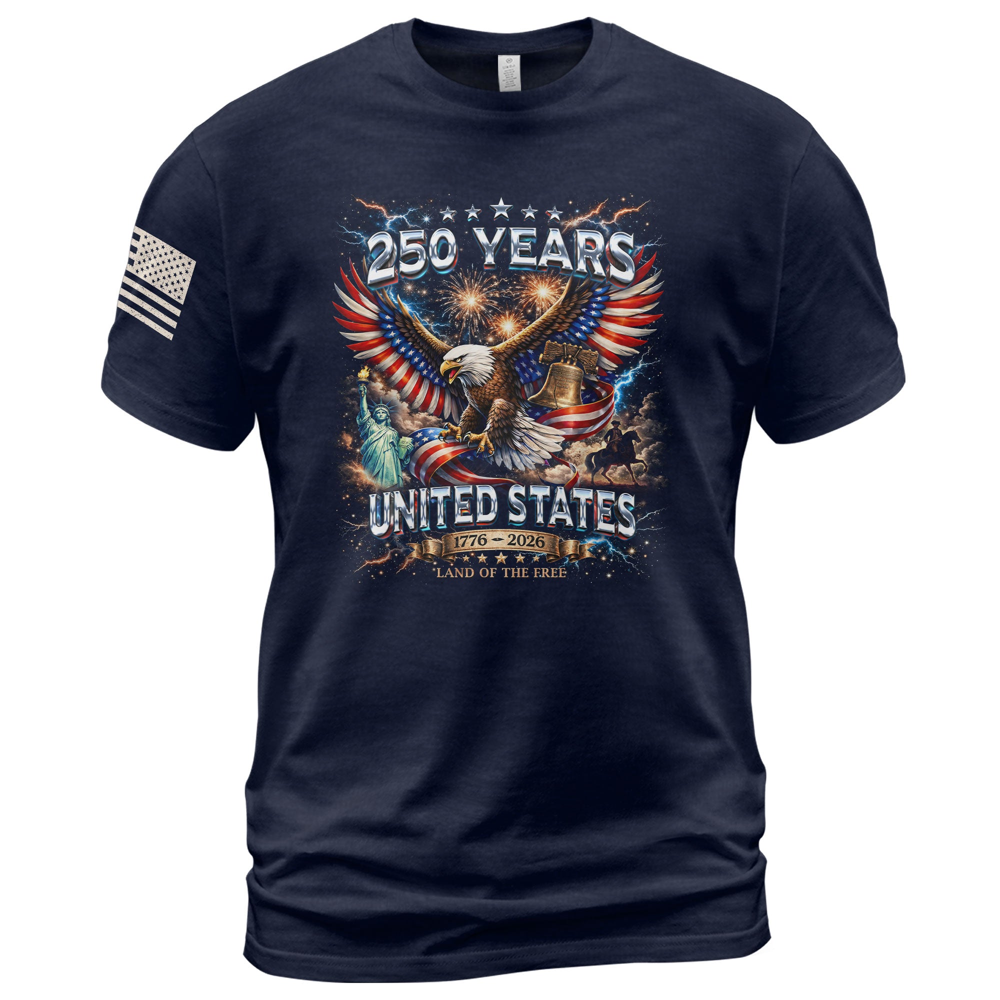 USA 250th Anniversary Shirt - 250th Year American Anniversary Flag Eagle Bootleg Design - Rust Field Wear