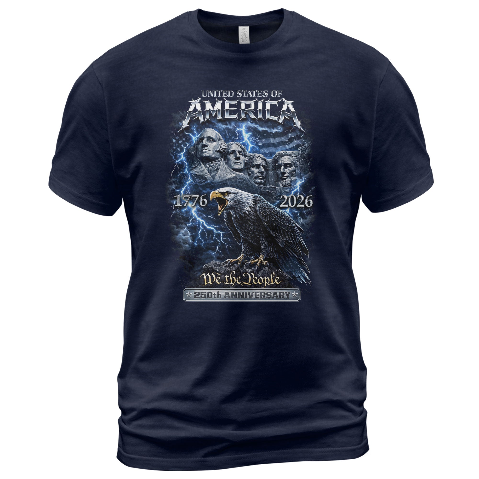 America 1776–2026 – 250th Anniversary We The People Lightning Eagle Tee - Rust Field Wear