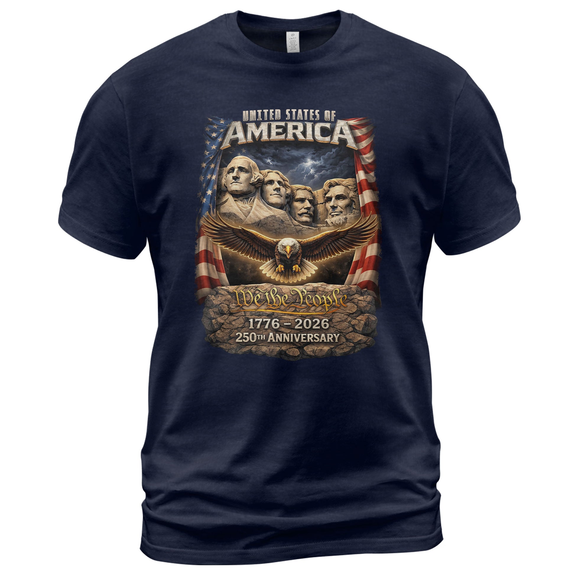 United States of 250 Years America Anniversary 1776–2026 – Monument Tribute Patriotic T-Shirt - Rust Field Wear