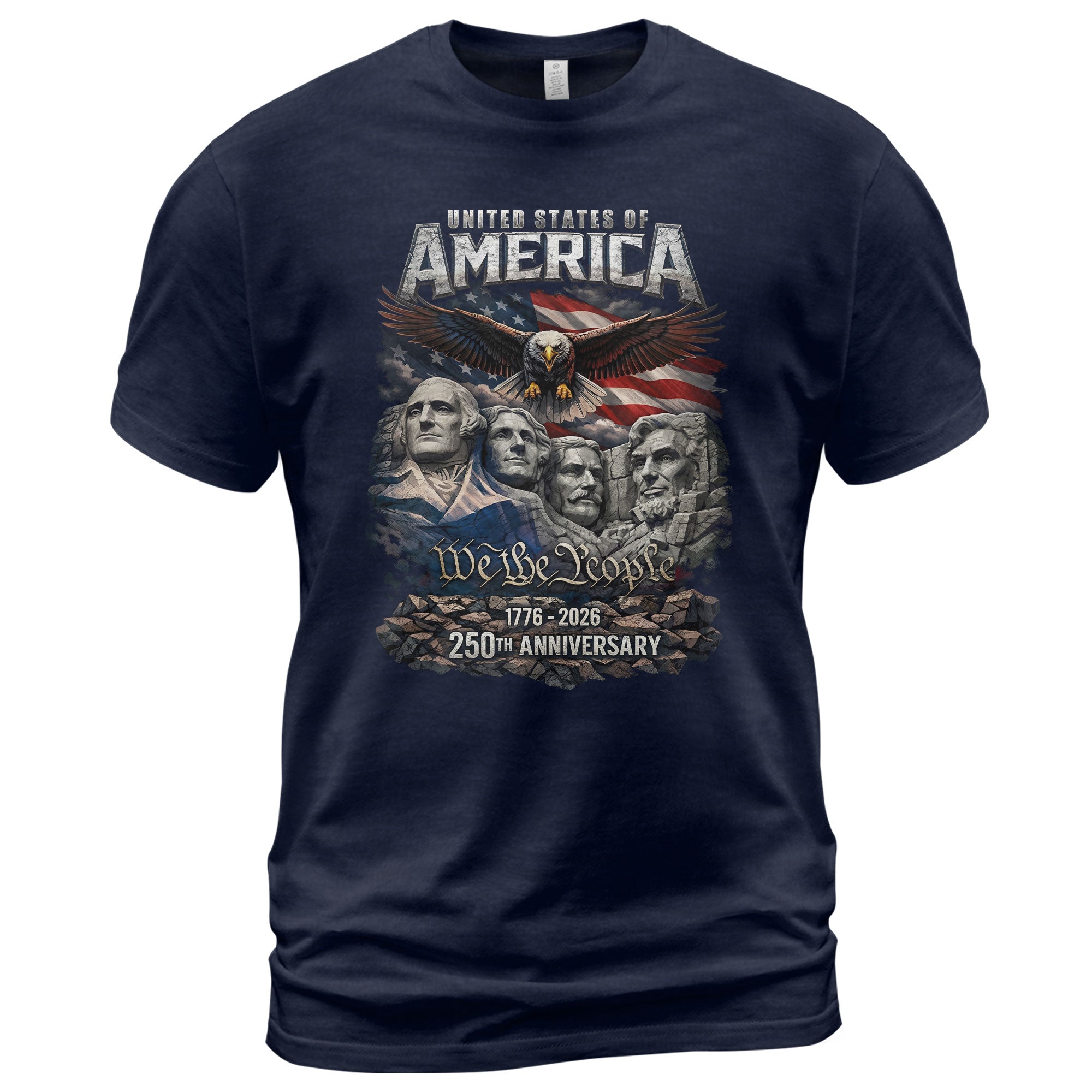 United States of America 1776–2026 – 250th Anniversary Founders & Eagle Graphic Tee - Rust Field Wear