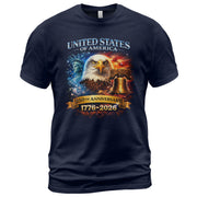 United States of America 1776–2026 – 250th Anniversary Liberty Eagle T-Shirt - Rust Field Wear