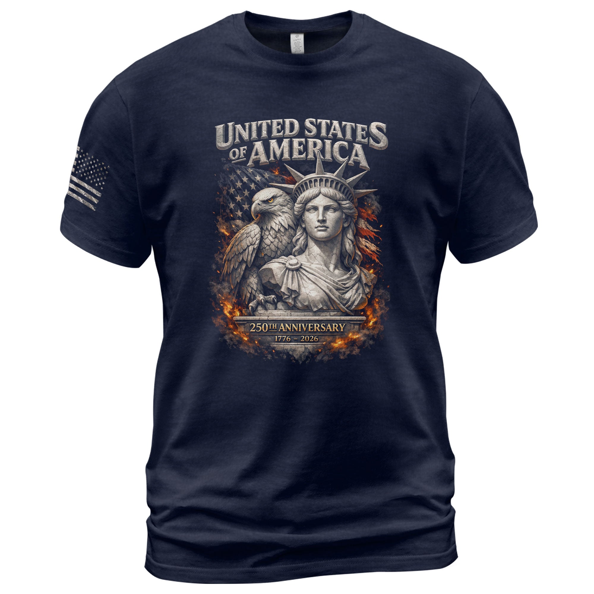 United States of America 250th Anniversary Shirt - Eagle & Lady Liberty 1776-2026 250 Years Tee - Rust Field Wear