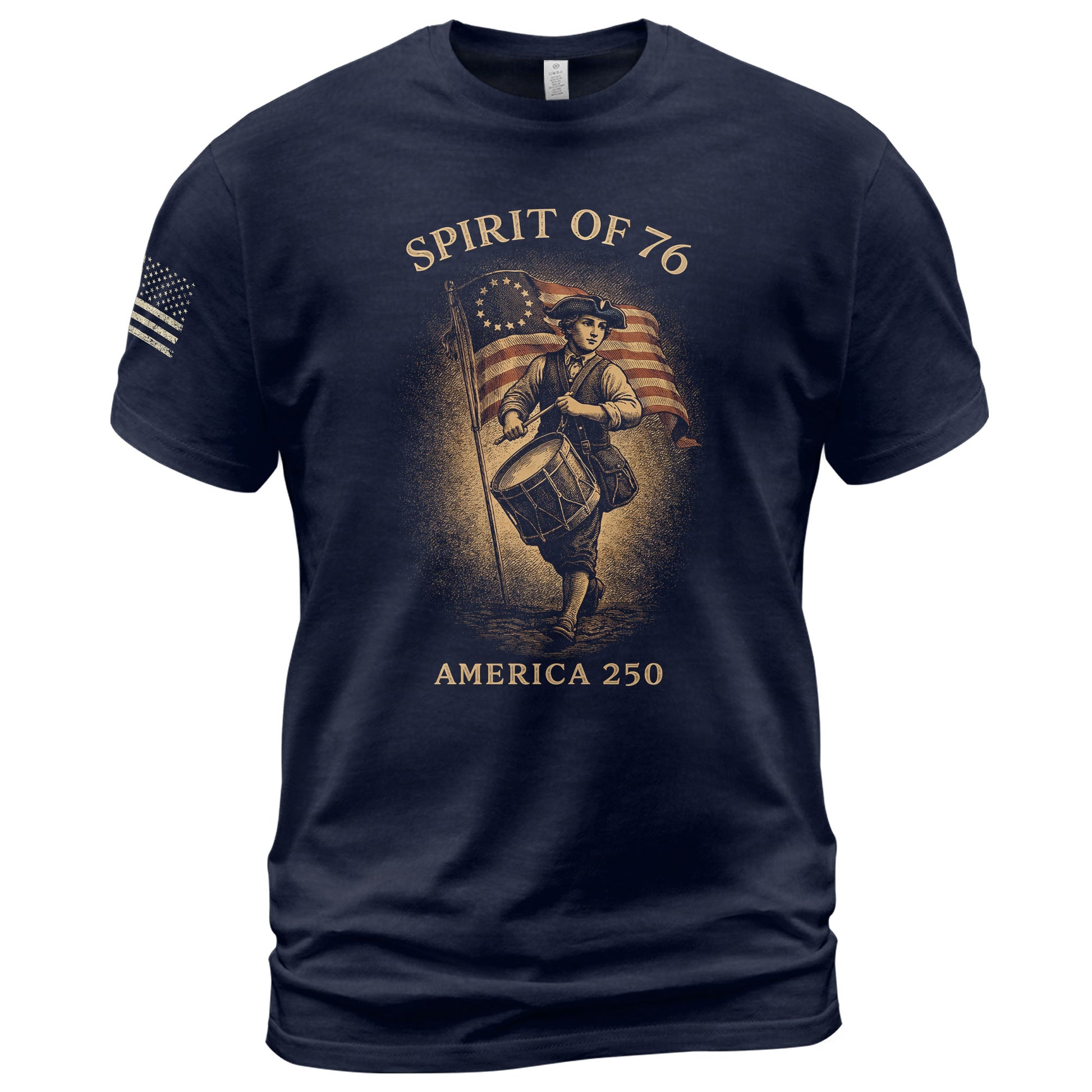 America 250th Anniversary T-Shirt 1776-2026 – Spirit of 76 Drummer Retro Patriotic Tee - Rust Field Wear