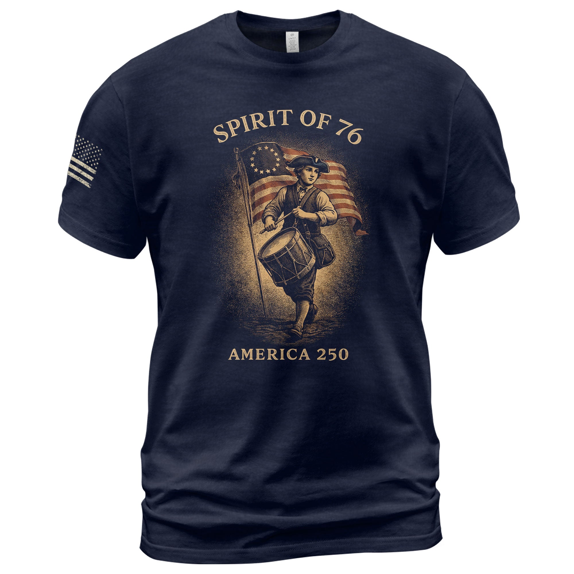 America 250th Anniversary T-Shirt 1776-2026 – Spirit of 76 Drummer Retro Patriotic Tee - Rust Field Wear