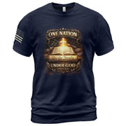 1776-2026 America 250th Anniversary T-Shirt – We The People Bible & Flag One Nation Under God 250 Years of Faith Patriotic Bootleg Tee - Rust Field Wear