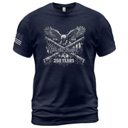 America 250th Anniversary T-Shirt 1776-2026 – We The People Eagle & Crossed Rifles Tee - Rust Field Wear