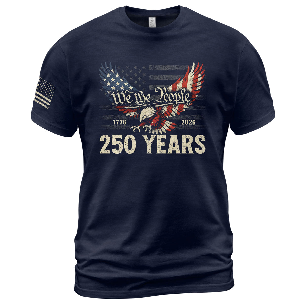 America 250th Anniversary T-Shirt 1776-2026 – We The People & Eagle Freedom Tee - Rust Field Wear