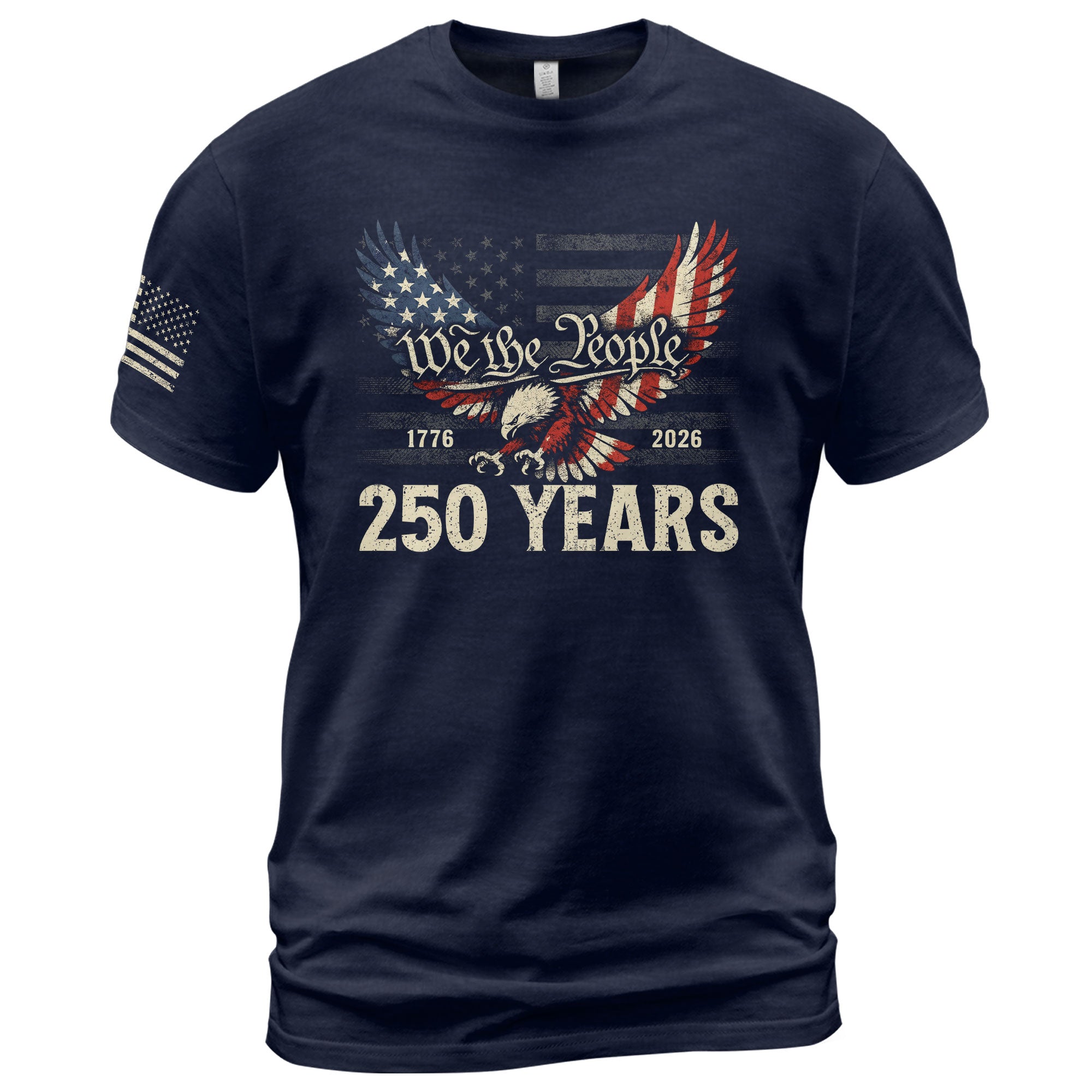 America 250th Anniversary T-Shirt 1776-2026 – We The People & Eagle Freedom Tee - Rust Field Wear
