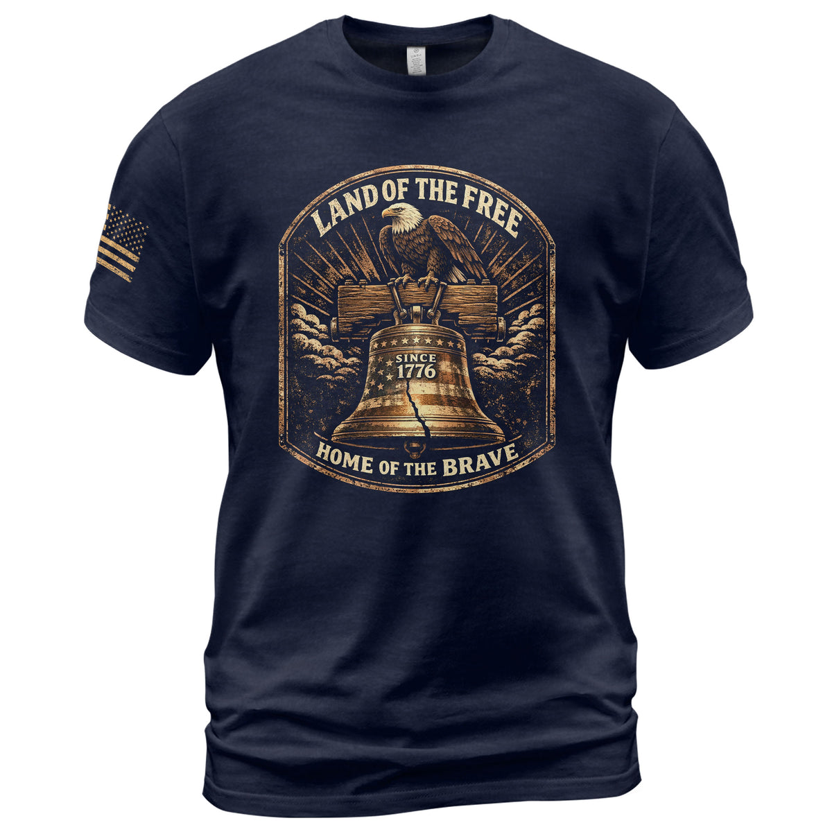 America 250th Anniversary T-Shirt 1776-2026 – Land of the Free Liberty Bell & Eagle Tee - Rust Field Wear