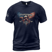 America 250th Anniversary 1776-2026 T-Shirt – USA Flag & Eagle Patriotic 250 Years of Freedom Tee - Rust Field Wear