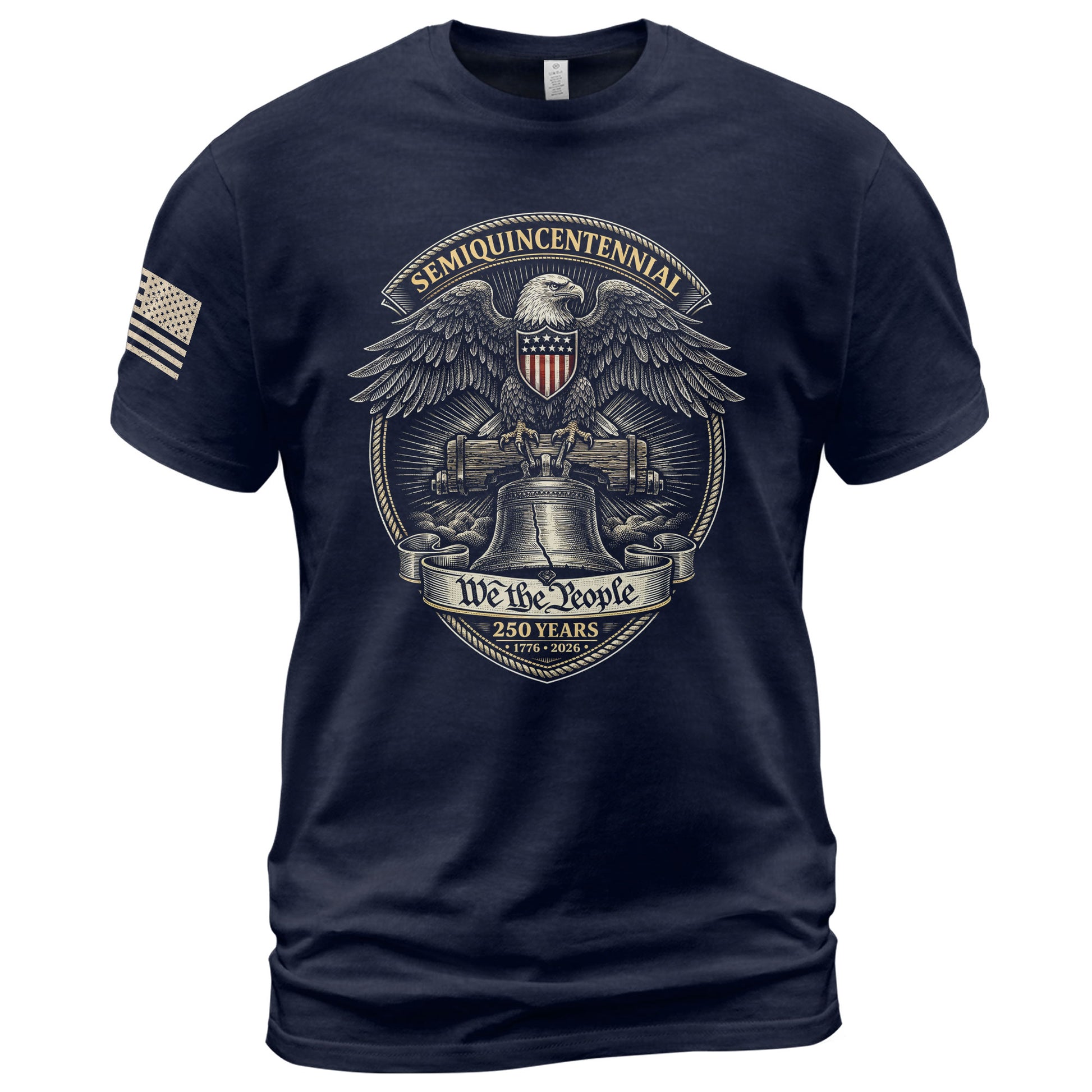 America 250th Anniversary T-Shirt (1776-2026) – We The People, Liberty Bell & Eagle Patriotic Tee - Rust Field Wear