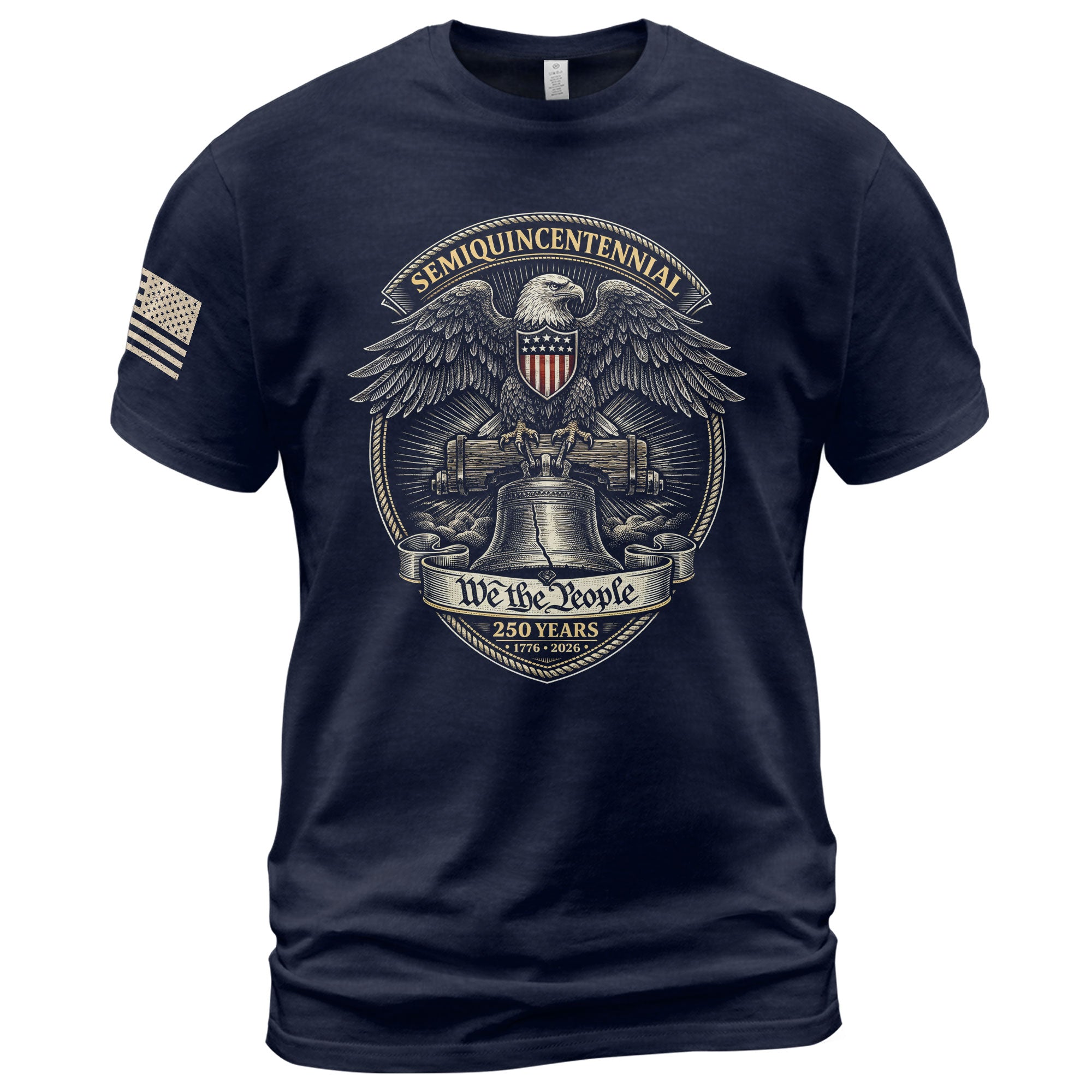 America 250th Anniversary T-Shirt (1776-2026) – We The People, Liberty Bell & Eagle Patriotic Tee - Rust Field Wear