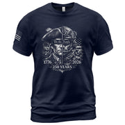 USA 250th Anniversary 1776-2026 T-Shirt – Revolutionary & Modern Soldier We The People Men's Shirt - Rust Field Wear