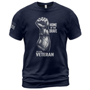 250 Years American Anniversary 1776-2026 Veteran T-Shirt – Home of the Brave USA Freedom Patriotic Mens Gift - Rust Field Wear