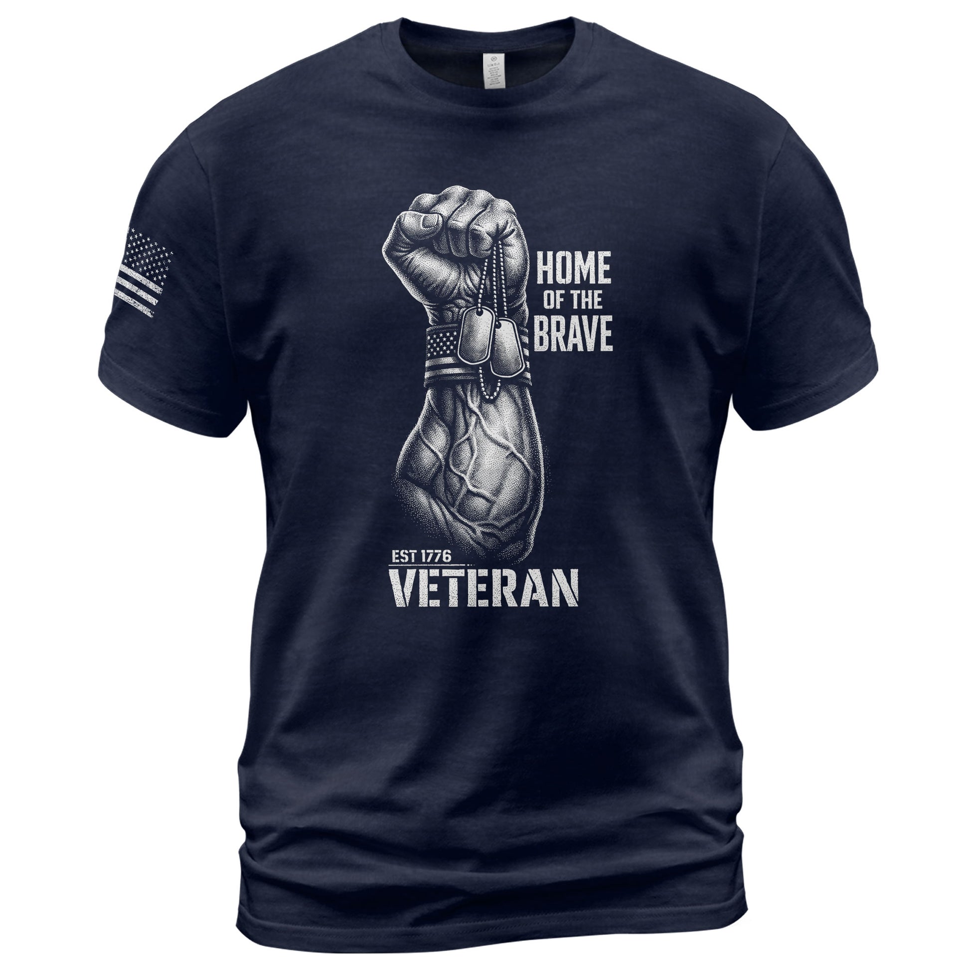250 Years American Anniversary 1776-2026 Veteran T-Shirt – Home of the Brave USA Freedom Patriotic Mens Gift - Rust Field Wear