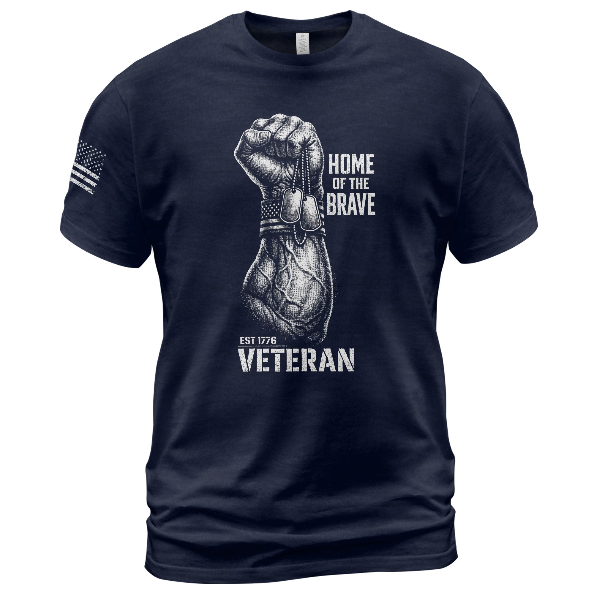 250 Years American Anniversary 1776-2026 Veteran T-Shirt – Home of the Brave USA Freedom Patriotic Mens Gift - Rust Field Wear