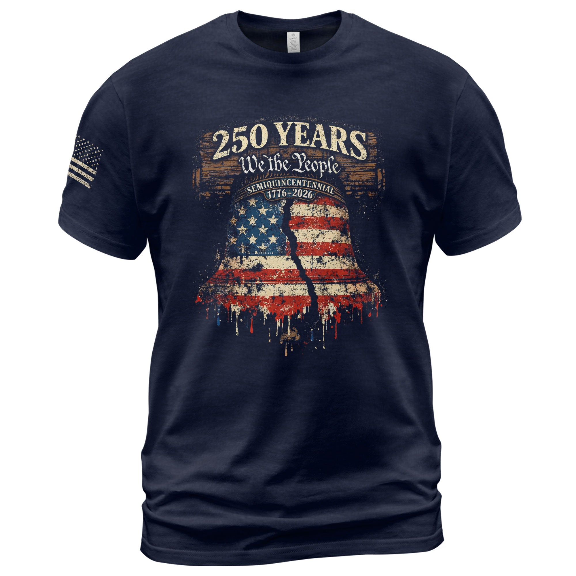 America 250th Anniversary 1776-2026 T-Shirt – We The People 250 Years Liberty Bell Patriotic Tee - Rust Field Wear