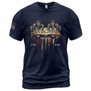 USA 250th Anniversary 1776-2026 T-Shirt – Patriotic Eagle Talons We The People America Tee - Rust Field Wear