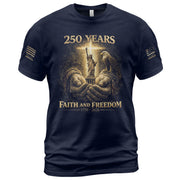America 250th Anniversary T-Shirt 1776-2026 – God’s Hands, Liberty & Eagle Christian Tee - Rust Field Wear