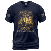 America 250th Anniversary Hoodie 1776-2026 – Family Prayer & Holy Cross Christian Hoodie - Rust Field Wear