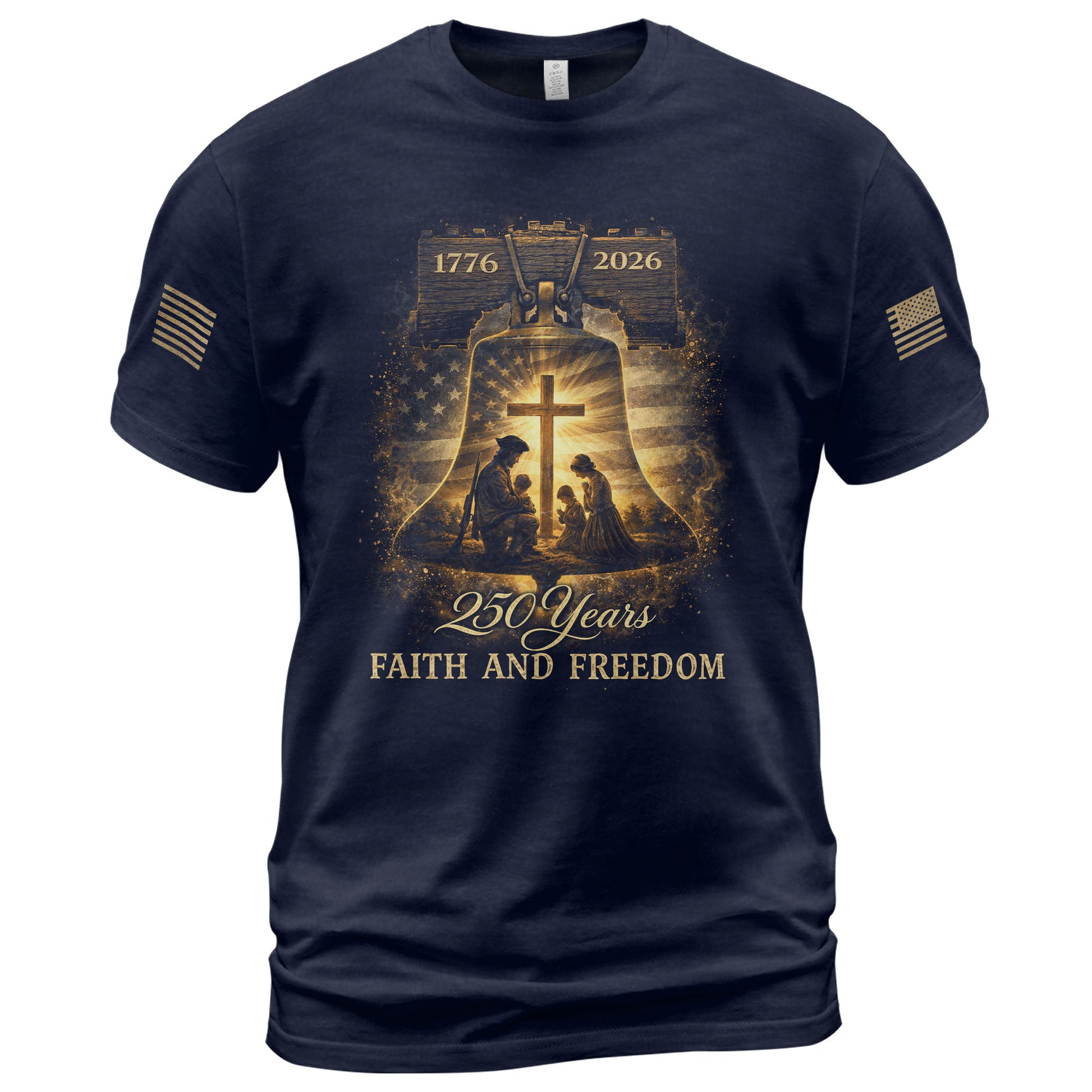 America 250th Anniversary Hoodie 1776-2026 – Family Prayer & Holy Cross Christian Hoodie - Rust Field Wear