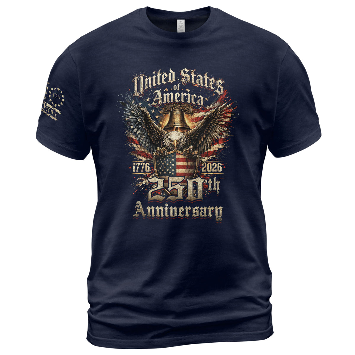 American Eagle 250th Anniversary T-Shirt 1776–2026 Patriotic Independence Graphic Tee - Rust Field Wear