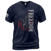 Freedom T Shirt, Freedom Eagle American Flag Patriotic USA Vintage Style - Freedom Shirts for Men - Rust Field Wear