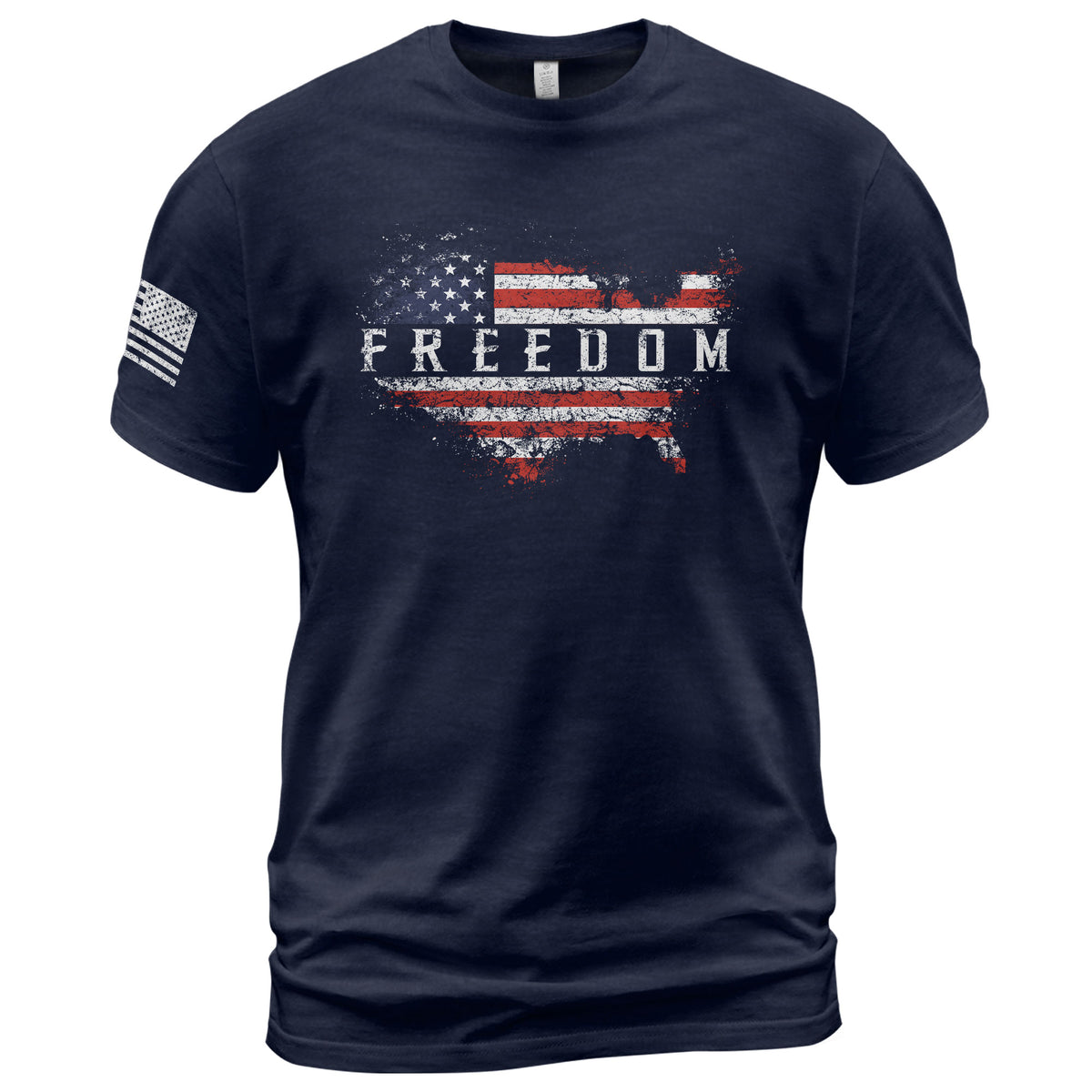 Freedom USA Map American Flag Patriotic Vintage, Patriotic T Shirts - Freedom Shirts for Men - Rust Field Wear