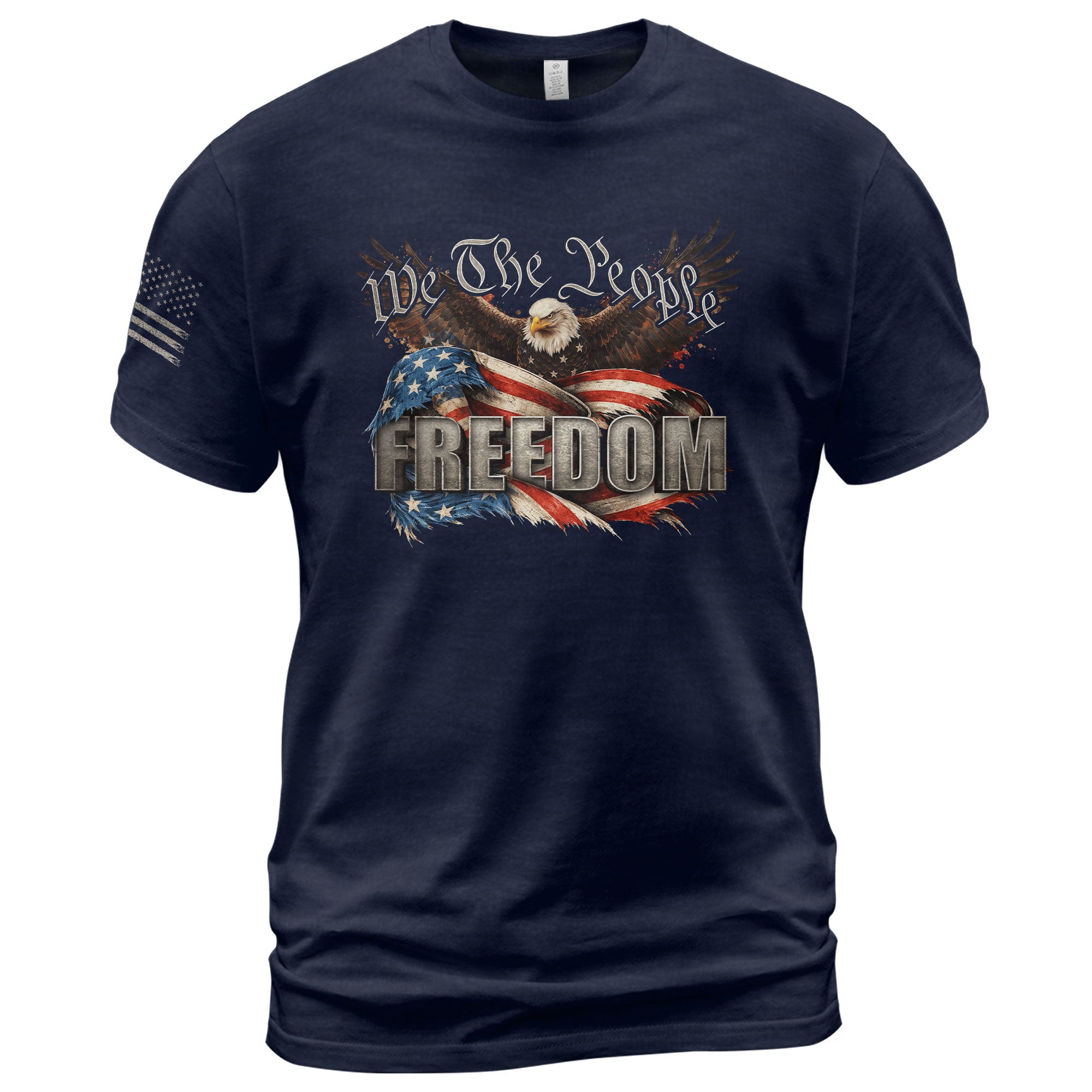 Patriotic T Shirts, American Pride Freedom We The People Flag Eagle Patriotic - Freedom Shirts for Men - Rust Field Wear