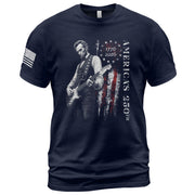 Betsy Ross Flag Abraham Lincoln Guitar Shirt Vintage 1776 2026 Patriotic USA T-Shirt - Rust Field Wear