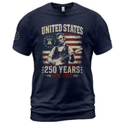 Liberty Bell Abraham Lincoln Guitar Shirt Vintage 1776 2026 US Flag Patriotic Men Tee - Rust Field Wear