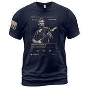 Abraham Lincoln Guitar Shirt Music Player Interface Patriotic Graphic Tee - Rust Field Wear