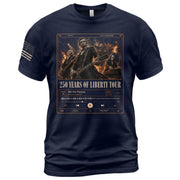 250 Years of Liberty Tour Shirt Vintage Patriotic Rock Band USA Freedom Tee - Rust Field Wear
