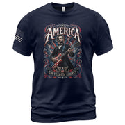 America 250 Years of Liberty Shirt Patriotic Guitar USA Vintage Freedom Tee - Rust Field Wear
