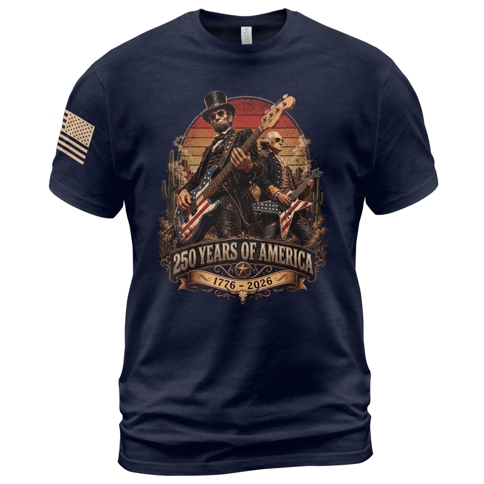250 Years of America Shirt Vintage Patriotic Guitar Rock Freedom Tee 1776–2026 - Rust Field Wear