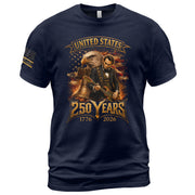 Abraham Lincoln T-Shirt Playing Guitar 1776 2026 Patriotic Eagle Liberty Bell Tee - Rust Field Wear