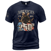 Washington Lincoln Guitar T-Shirt 1776-2026 Historical Patriotic Graphic Tee Anniversary Gift - Rust Field Wear