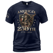 Vintage George Washington Guitar Shirt 1776-2026 Commemorative Graphic Tee Patriotic Style - Rust Field Wear