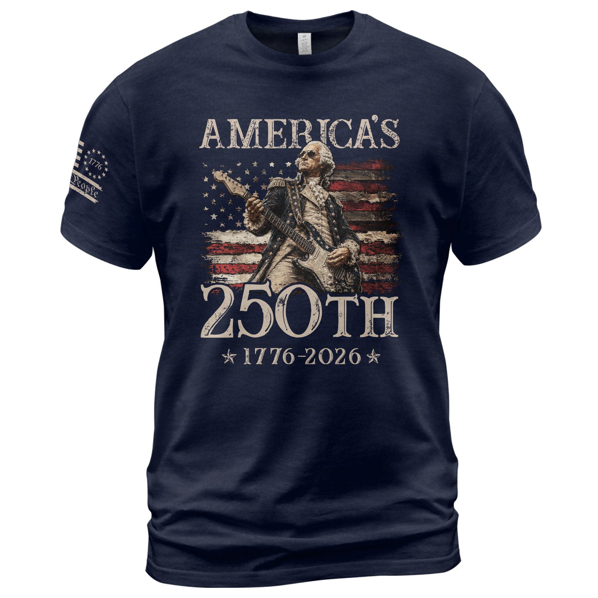 Iconic George Washington Guitar Shirt 1776-2026 Patriotic Graphic Tee Heritage Apparel Gift - Rust Field Wear