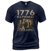 1776 National Champs Shirt Retro Independence Day American Pride Men Cool Graphic Tee - Rust Field Wear