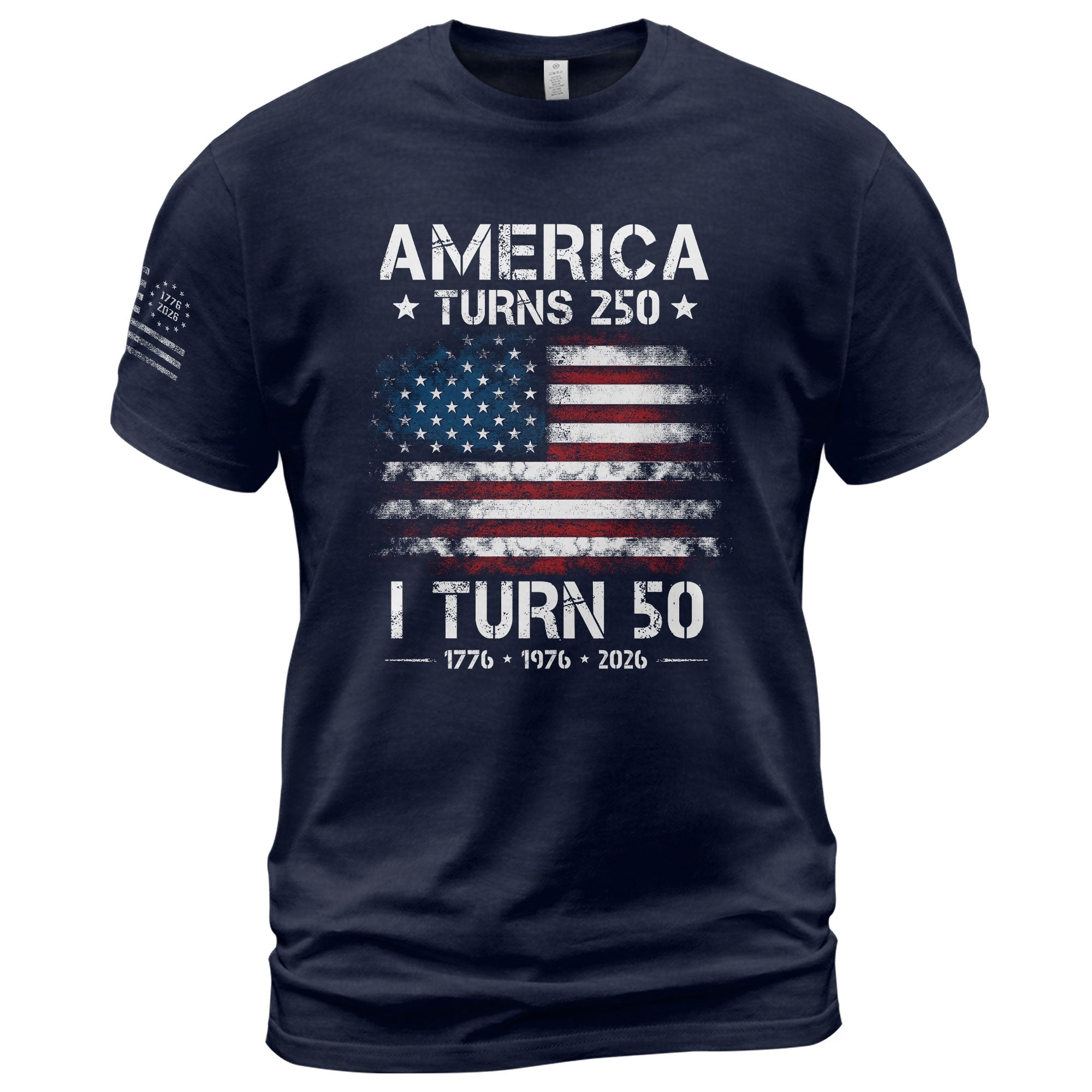 1976 Limited Edition 50th Birthday T-Shirt - Celebrating 250 Years of History 1776-2026 - Rust Field Wear