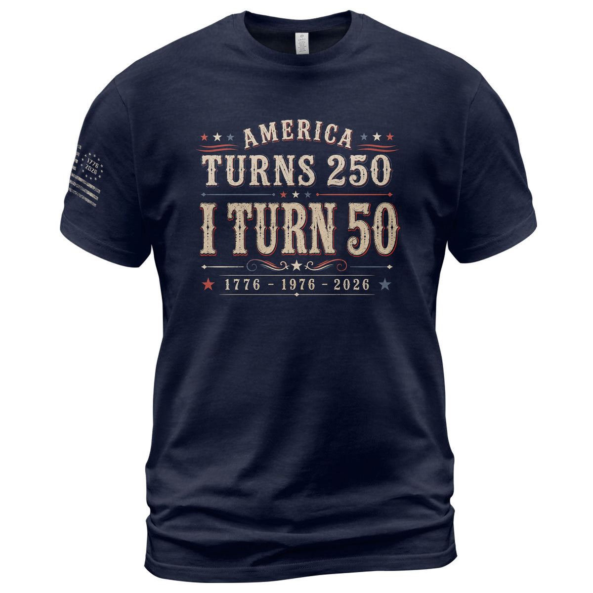 Classic 1976 Milestone Tee - Marking A Grand 250 Year National Legacy 1776-2026 Apparel - Rust Field Wear