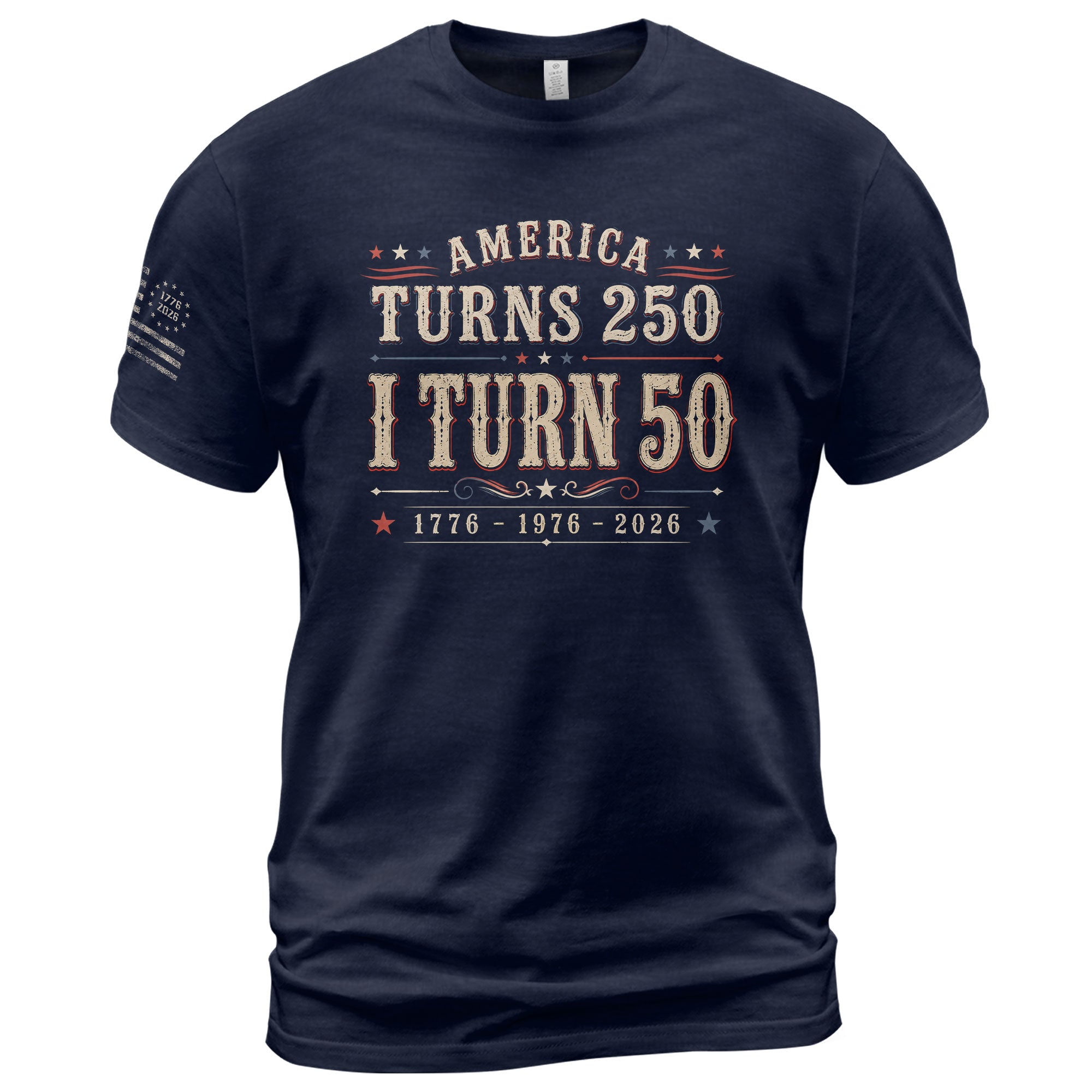Classic 1976 Milestone Tee - Marking A Grand 250 Year National Legacy 1776-2026 Apparel - Rust Field Wear