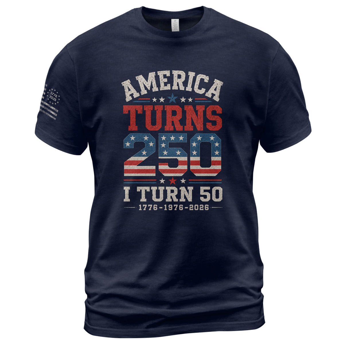 Born In 1976 - 50 Year Milestone Graphic Apparel - 250 Year Anniversary Commemorative - Rust Field Wear