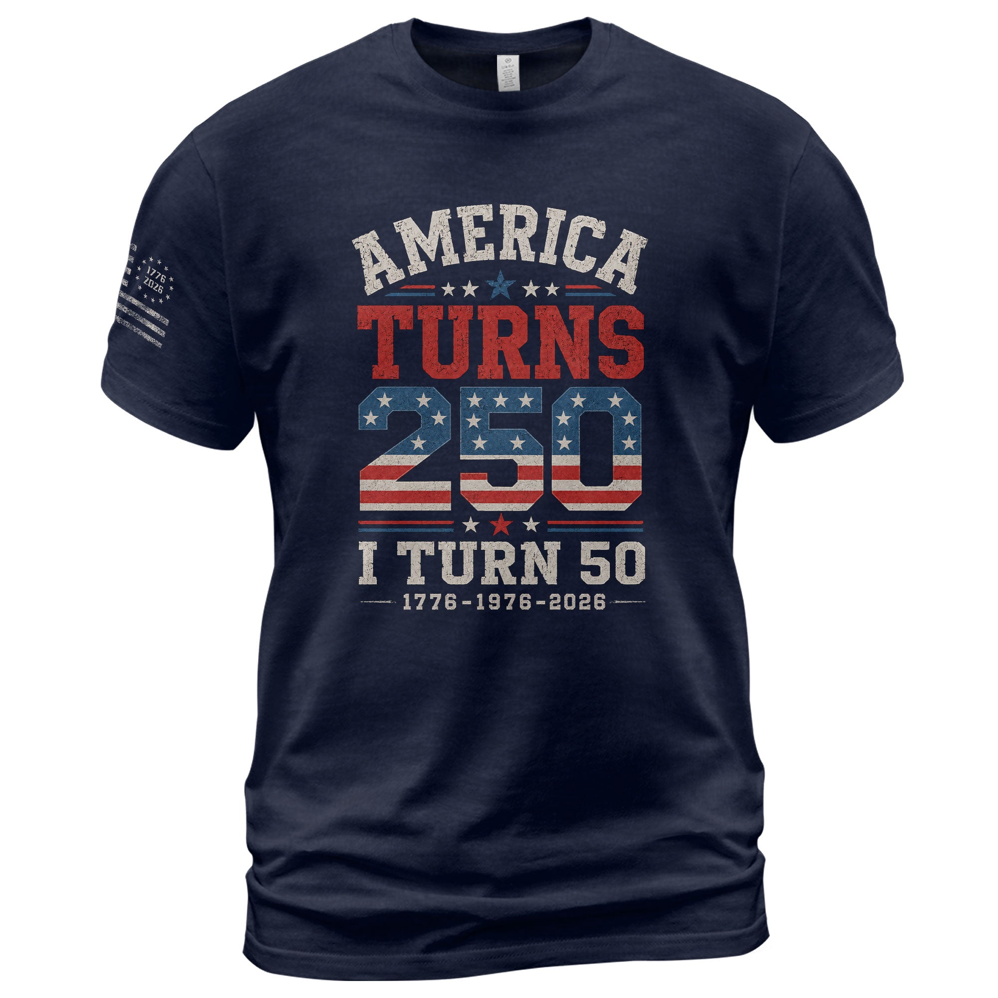 Born In 1976 - 50 Year Milestone Graphic Apparel - 250 Year Anniversary Commemorative - Rust Field Wear